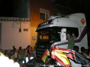 Camiones con la Selección