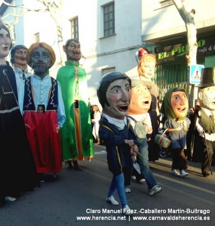 Gigantes y cabezudos del Carnaval de Herencia
