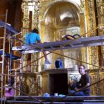 El taller de restauración del herenciano Enrique Rodríguez de Tembleque progresa en la recucperación del retablo de Ntra. Sra. del Rosario de Santa Quiteria 3