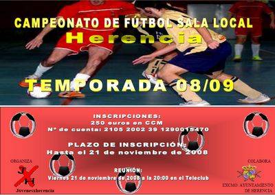 Abierto el plazo para la liga de fútbol sala de Herencia 3