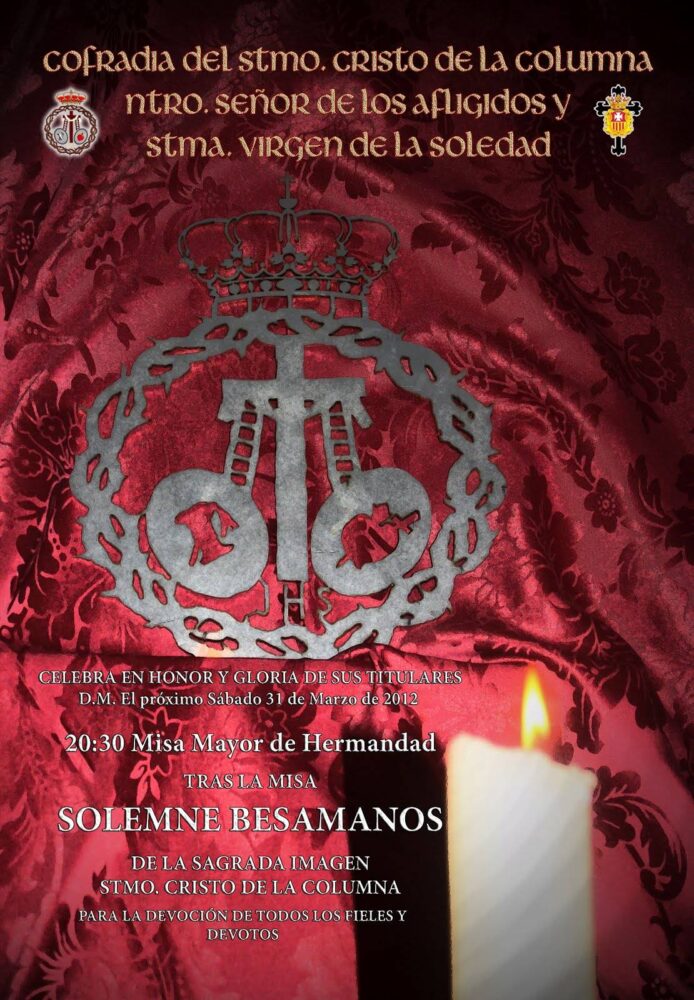 cartel besamanos cristo de la columna 2012
