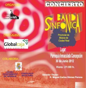 Cartel del Concierto Banda Sinfónica Provincial en Herencia Cartel del Concierto de la Banda Sinfónica Provincial en Herencia