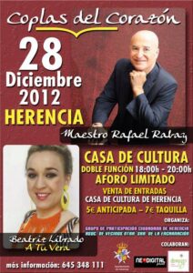 Rafael Rabay y Beatriz Librado cantarán en Herencia Coplas del corazón 212x300 - Rafael Rabay y Beatriz Librado cantarán en Herencia