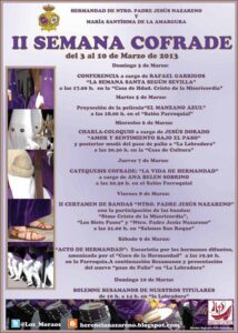 II Semana Cofrade de la Hermandad de Jesús Nazareno