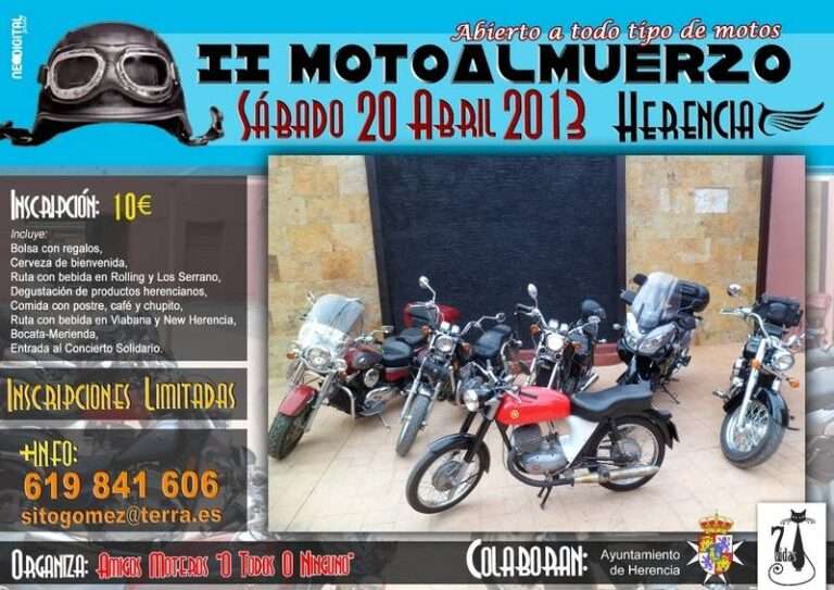 Cartel II motoalmuerzo de Herencia
