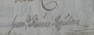 Firma de Francisco Javier Aguirre