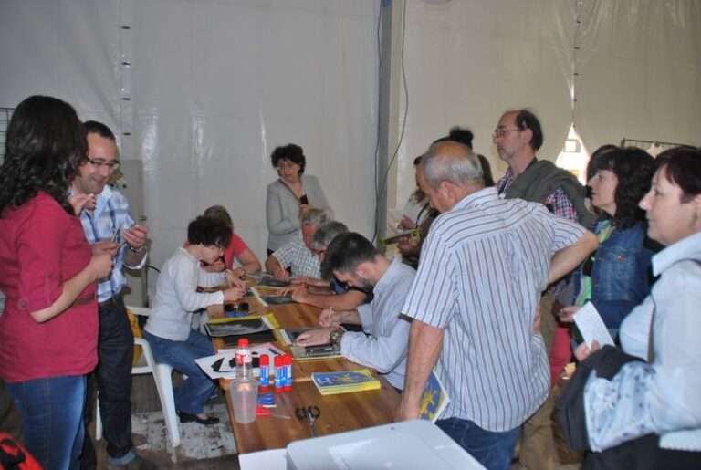 Taller de retratos del área de pintura de Herencia durante la Fiesta del Participante en Ciudad Real