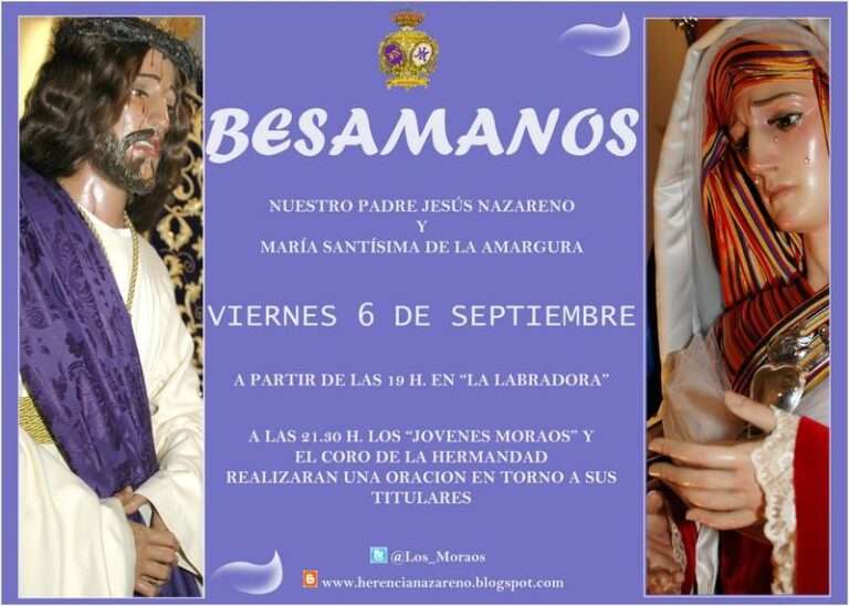 Cartel besamanos hermandad de Los Moraos