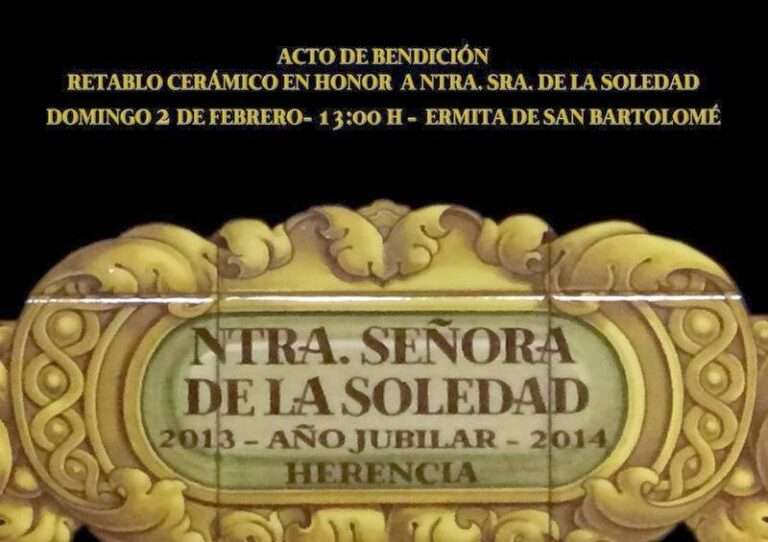 Acto de bendición de retablo cerámico de El Santo