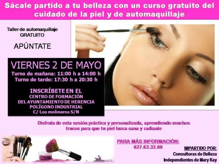 Cartel Taller de maquillaje en Herencia