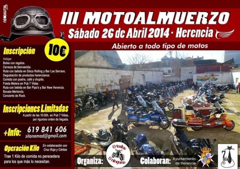 cartel III motoalmuerzo Herencia 2014