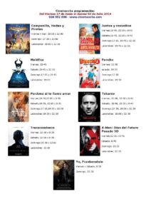 cartelera del 27 de junio al 03 de julio