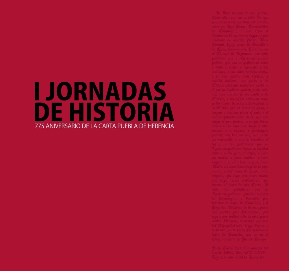 Portada del libro "I Jornadas de Historia. 775 aniversario de la Carta Puebla de Herencia"