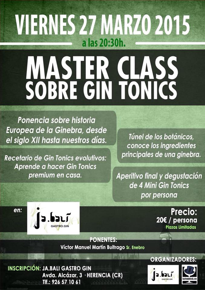Master Class sobre gin tonics