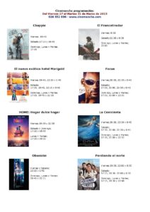cartelera de cinemancha del viernes 27 al martes 31 de marzo