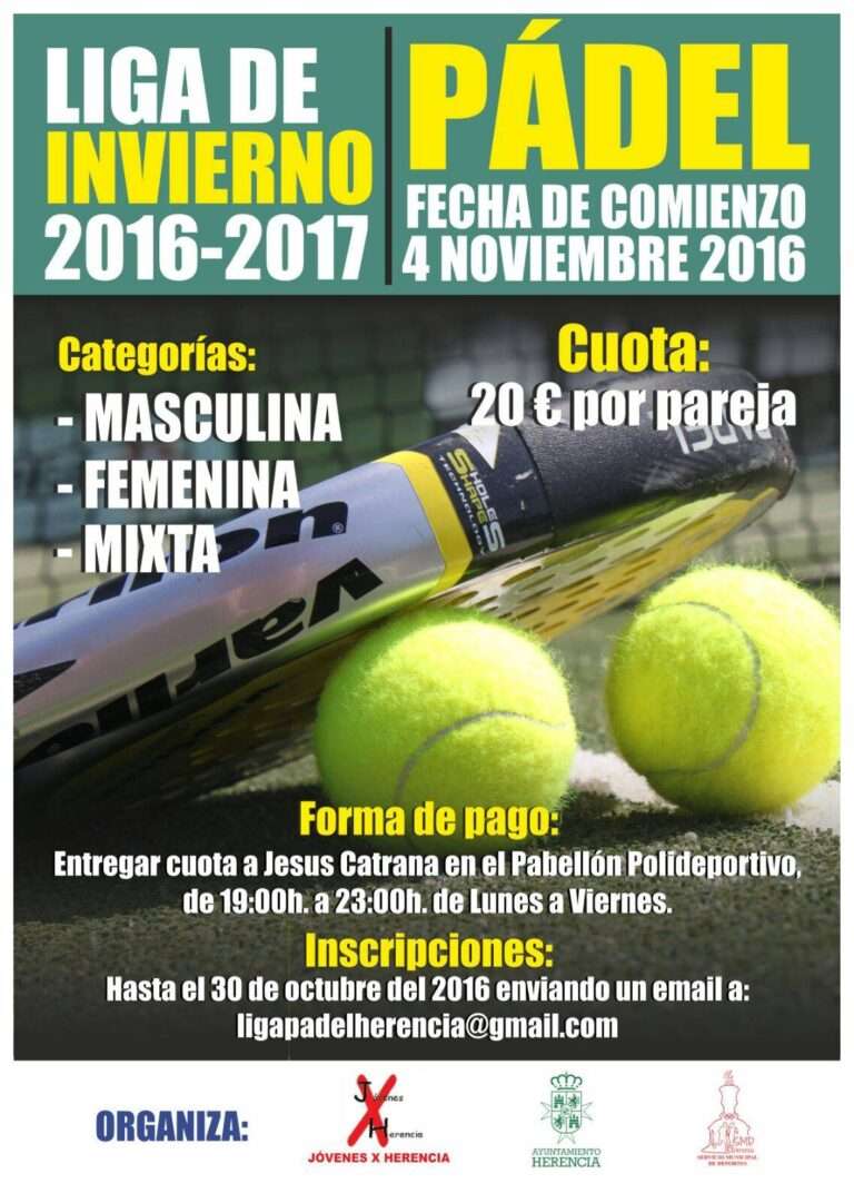 Liga de Pádel de Invierno en Herencia (Ciudad Real)