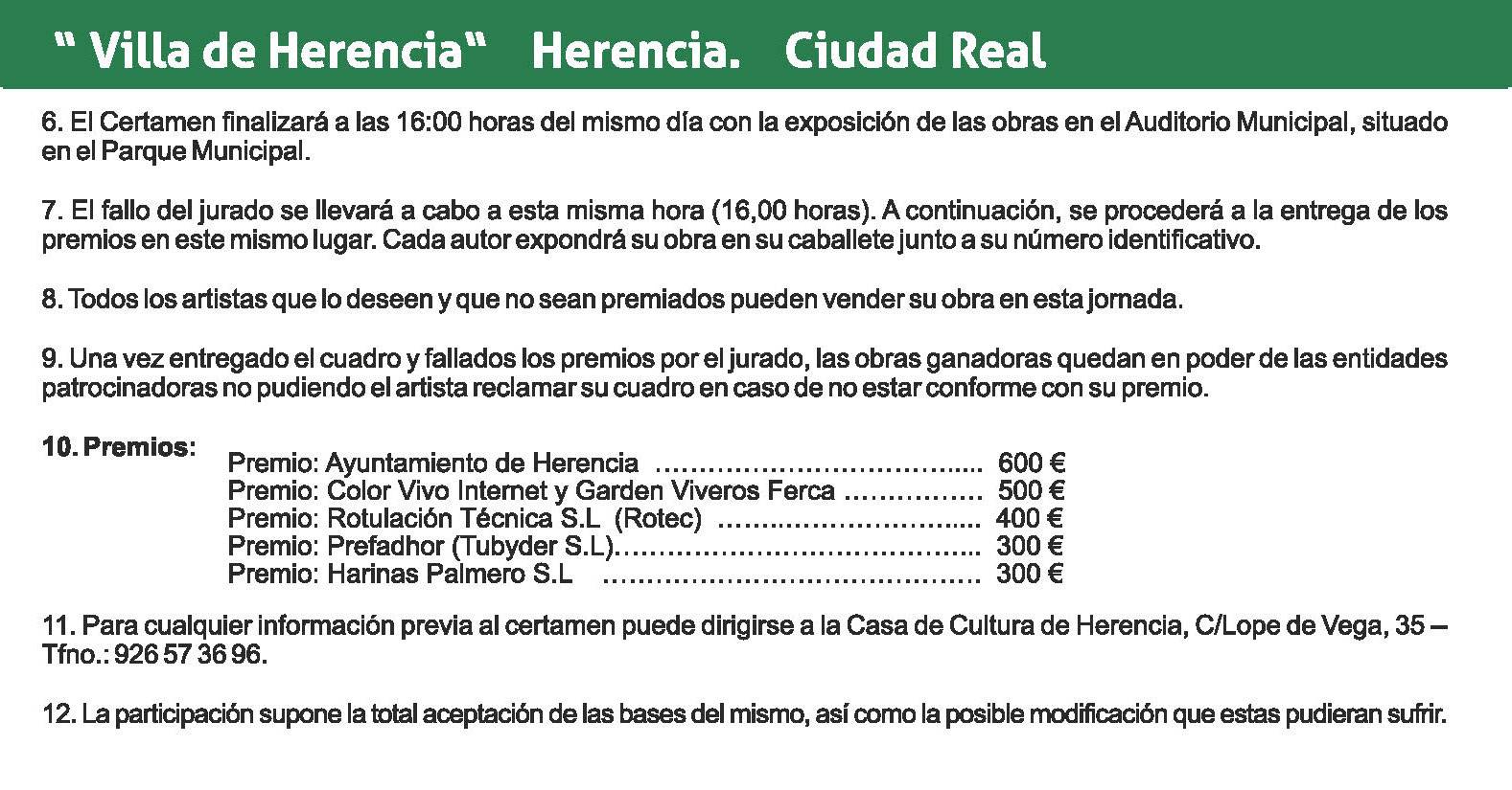 Convocado el XI Certamen Nacional de Pintura Rápida "Villa de Herencia" 9