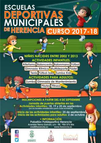 Programa de Escuelas deportivas de Herencia para 2017-2018