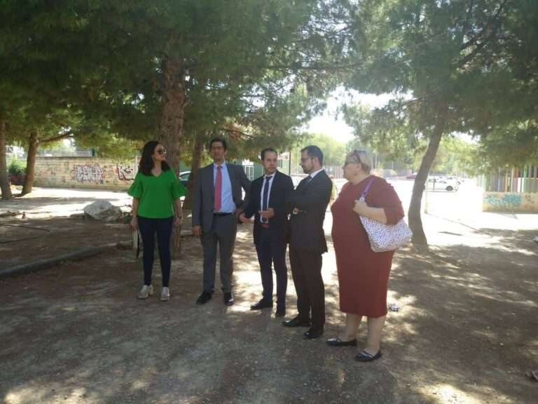 Visita autoridades a obras del Parque de La Serna