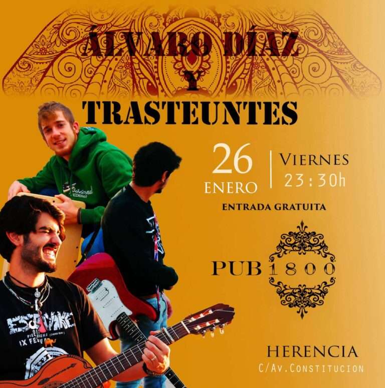 Cartel Concierto A?lvaro Di?az y Trasteuntes