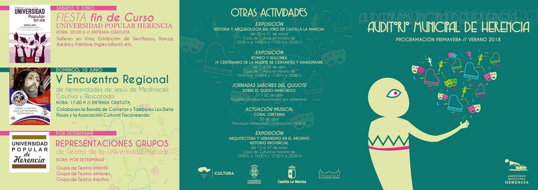 Programación cultural primavera-verano 2018 del Auditorio Municipal 5