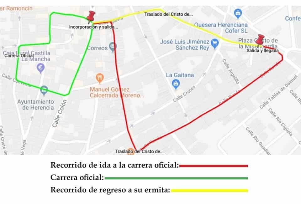 Recorridos y horarios de la procesión de la Pasión Procesión de la Pasión Jueves Santo Recorrido Prendimiento de Jesús plano - Recorridos y horarios de la procesión de la Pasión