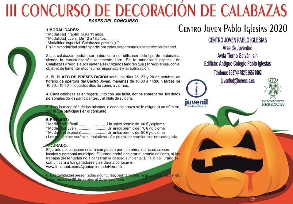Juventud convoca su tercer concurso de decoración de calabazas 3