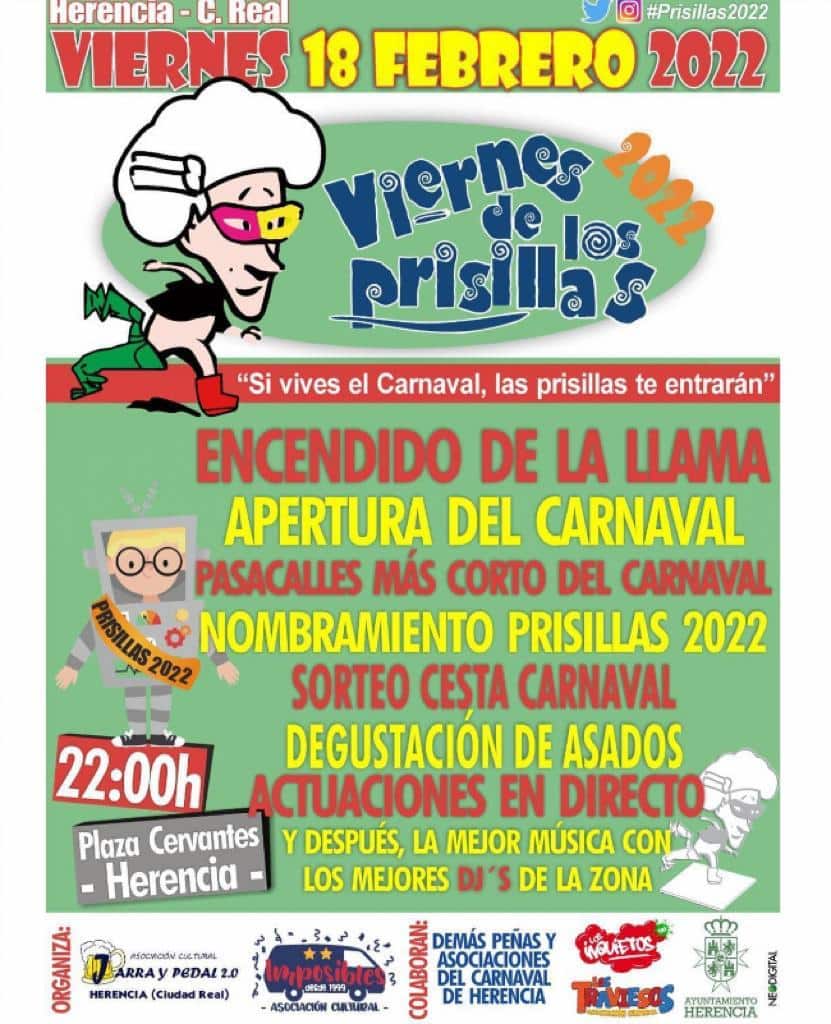 El Viernes de los Prisillas calentará los motores del Carnaval de Herencia el 18 de febrero 3