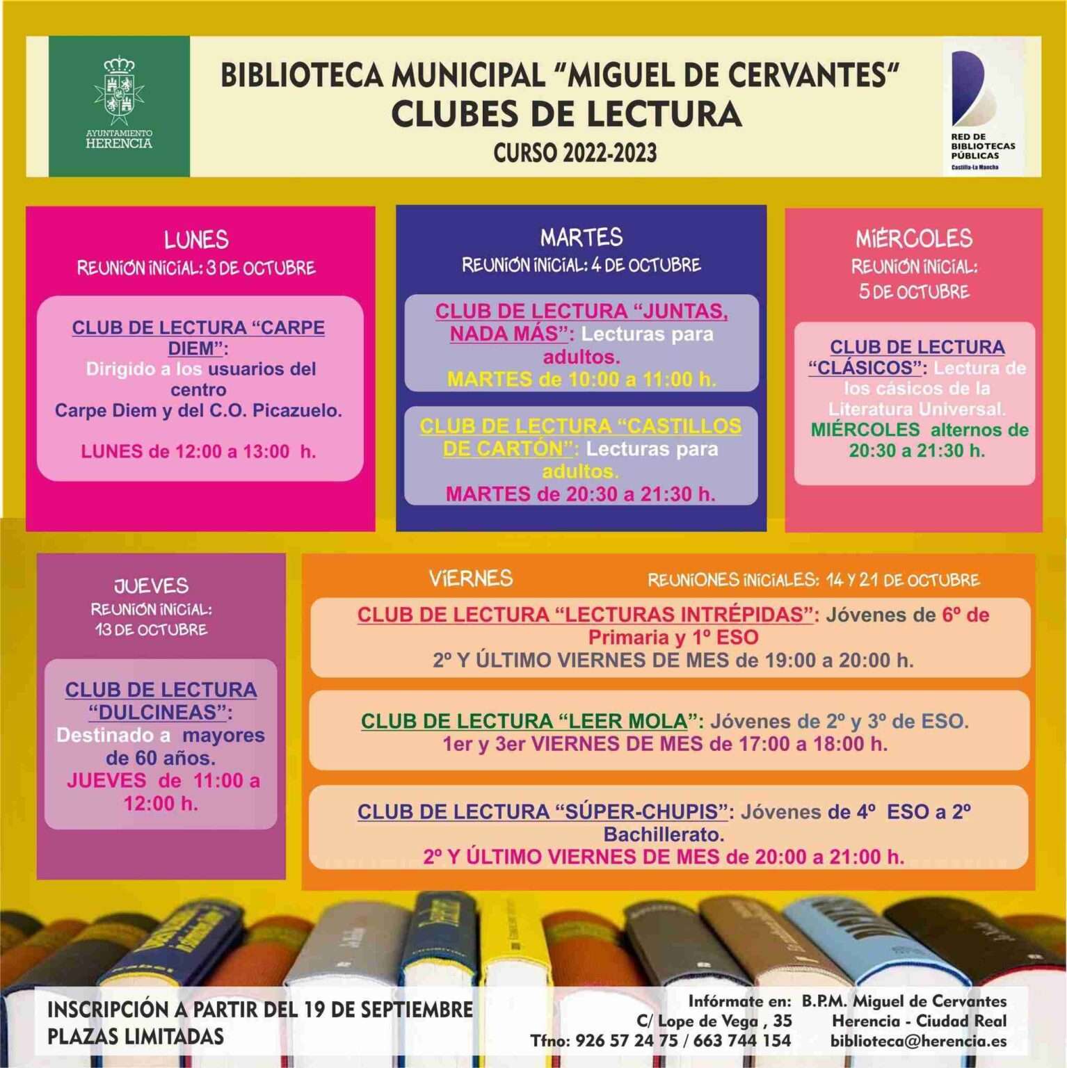 Vuelven los Clubes de Lectura en la Biblioteca Municipal de Herencia