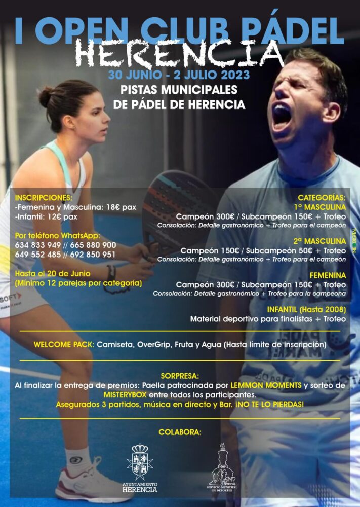 I Open Club Padel Herencia: Un Verano Deportivo en el Corazón de España 1