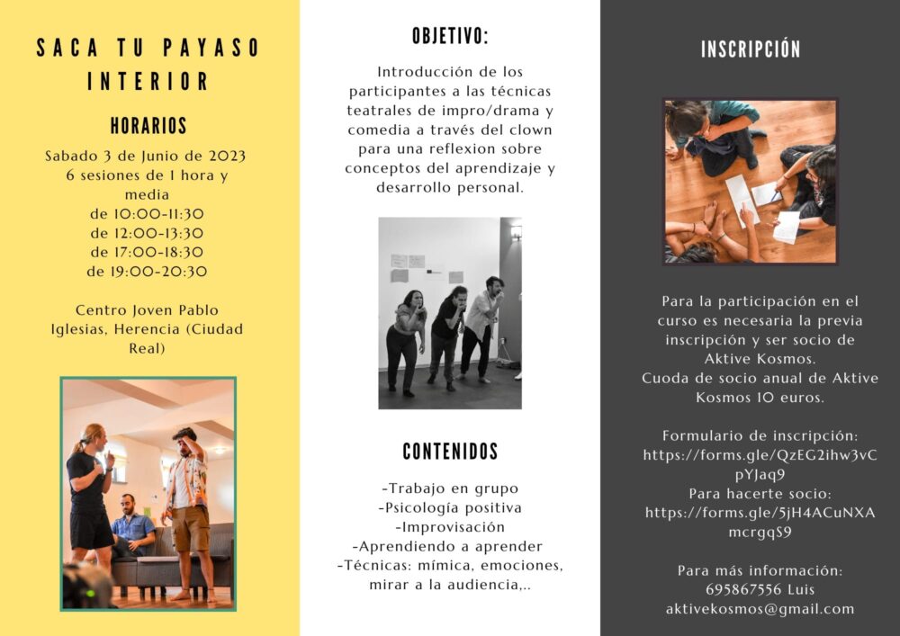 Llega a Herencia el curso "Saca tu Payaso Interior": una exploración lúdica y creativa del desarrollo personal 1