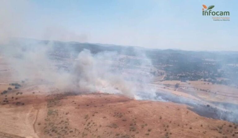 Extinguido el incendio declarado en Almadén