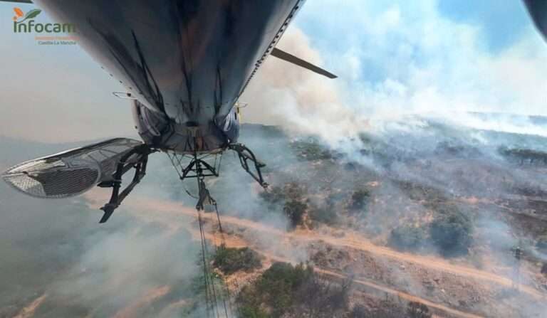 Un incendio en Argamasilla de Calatrava pasa a nivel 1 por posible afección por humo a infraestructuras