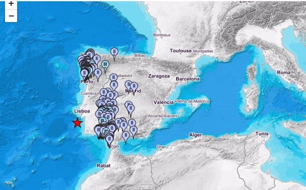 Un terremoto de magnitud 5,5 registrado en el sur de Portugal se siente en Ciudad Real y Puertollano