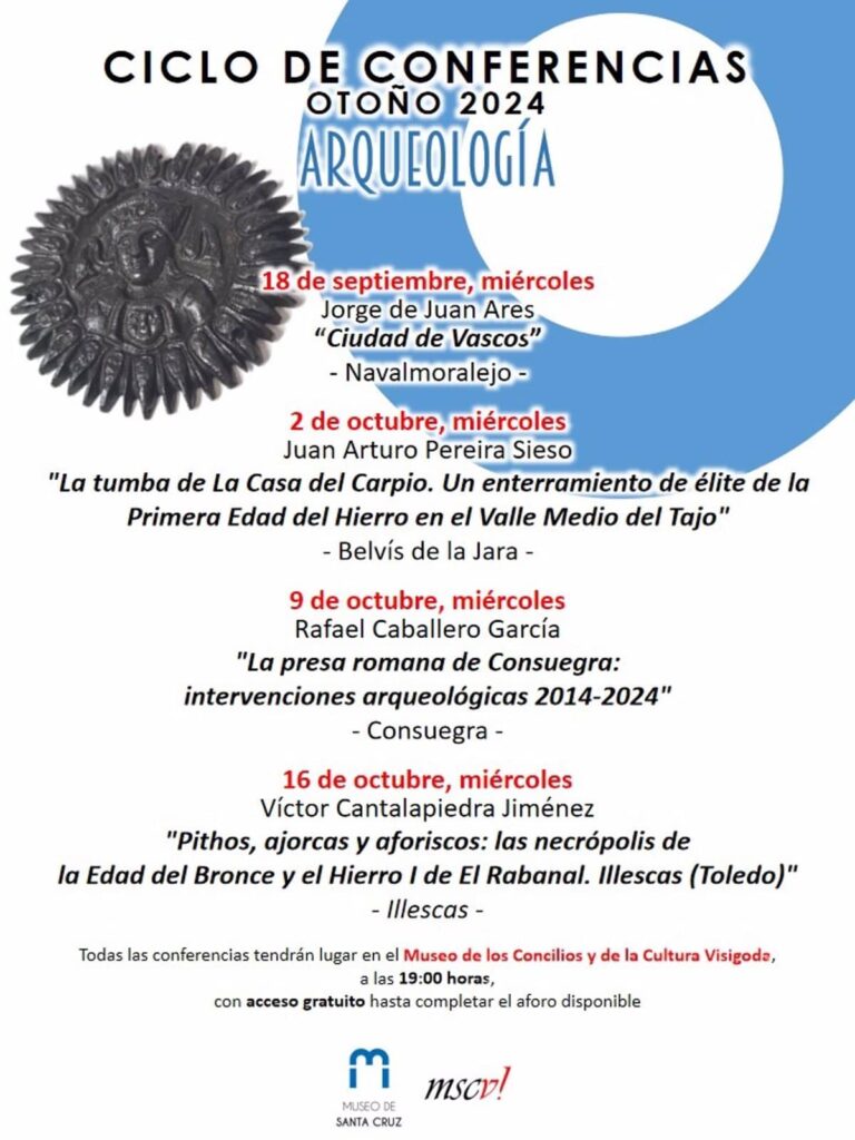 Conferencias sobre arqueología, oferta otoñal del Museo de los Concilios de Toledo que arranca este próximo miércoles