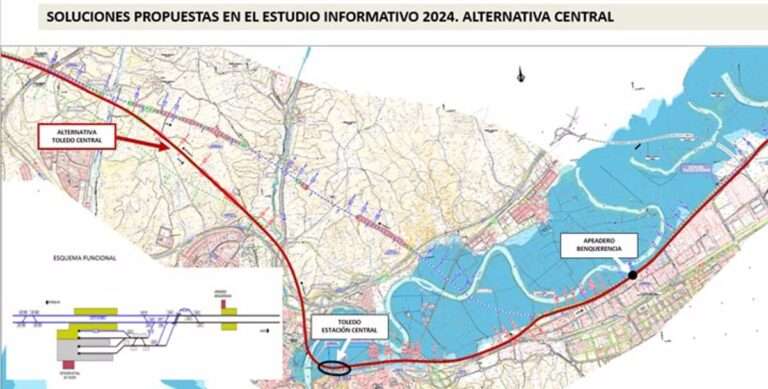 A información pública el Estudio Informativo para el paso por Toledo de la línea de alta velocidad Madrid-Extremadura