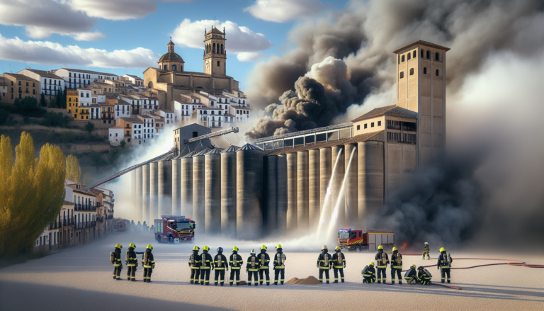 Extinguido el incendio declarado en una nave de piensos de Villanueva de la Jara (Cuenca)