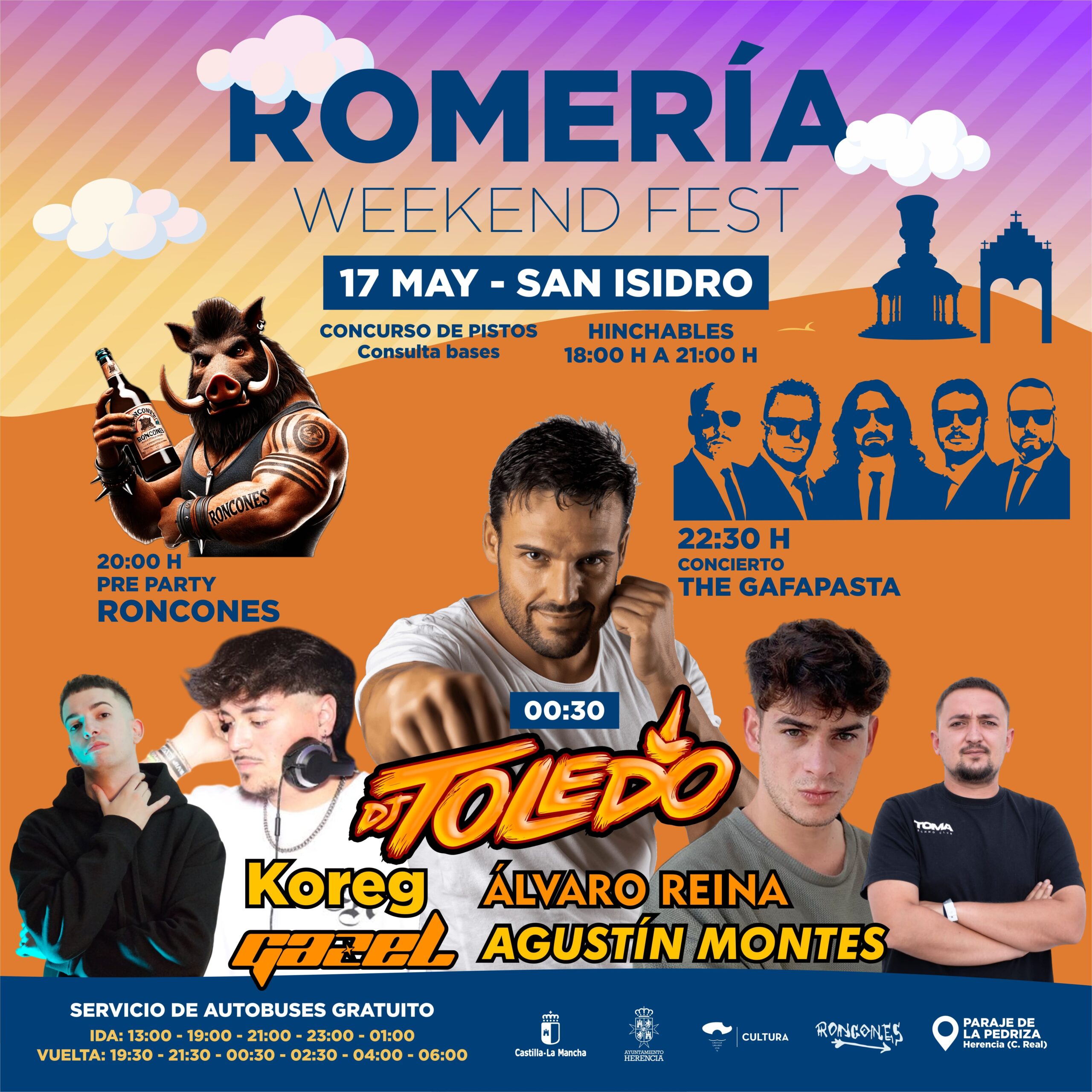 Herencia impulsa sus Romerías de mayo con música, gastronomía y transporte gratuito en una nueva edición del ‘Weekend Fest’ 2