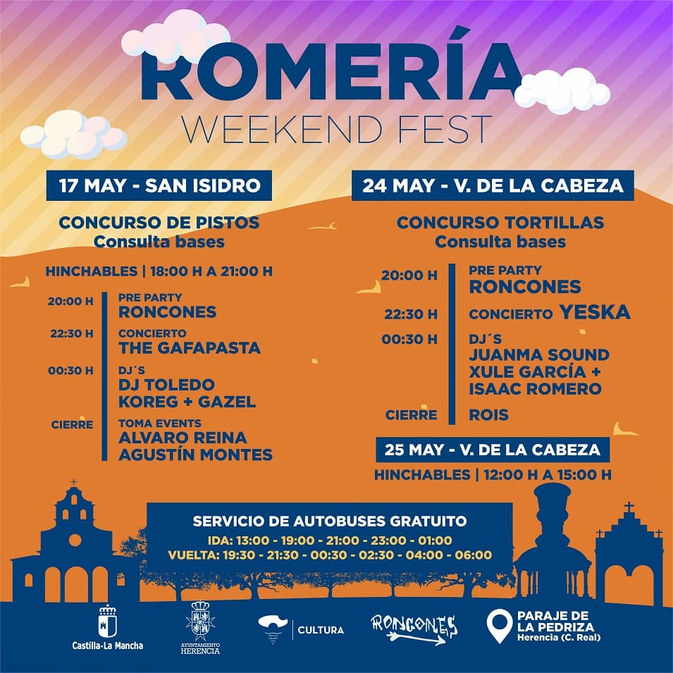Herencia impulsa sus Romerías de mayo con música, gastronomía y transporte gratuito en una nueva edición del ‘Weekend Fest’ 1
