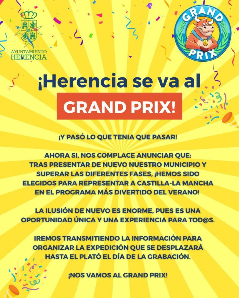 Herencia competirá en el "Grand Prix del Verano" representando a Castilla-La Mancha 1