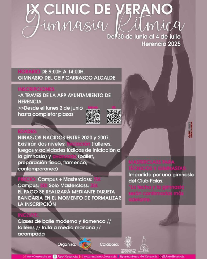 El IX Clinic de Verano de Gimnasia Rítmica regresa a Herencia con actividades y una masterclass de nivel nacional 1