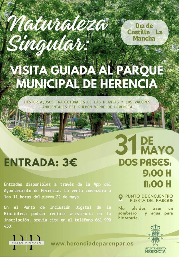 Herencia celebra el Día de Castilla-La Mancha con una visita guiada al Parque Municipal 1