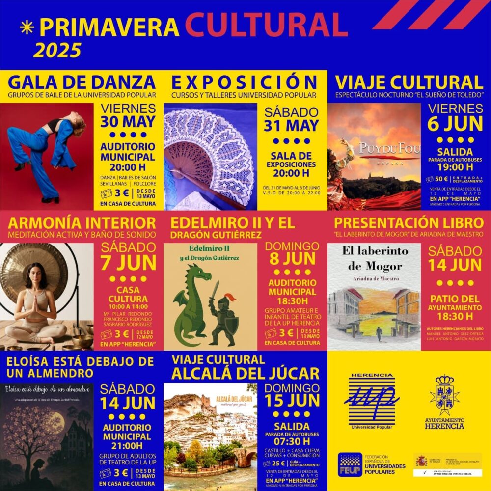 Herencia celebra su Primavera Cultural 2025 con una programación llena de arte, literatura, viajes y bienestar 1