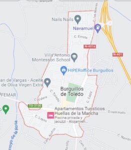 Dos personas mueren y tres más resultan heridas tras la salida de vía de un turismo en Burguillos de Toledo