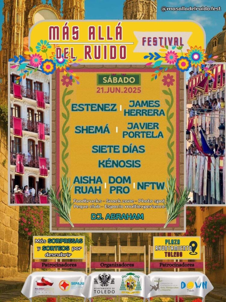 Diez artistas católicos actuarán en la I Edición del Más Allá del Ruido Fest en Toledo el próximo 21 de junio