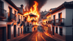 Arde una casa de la calle Zarzuela de Toledo tras desatarse un incendio