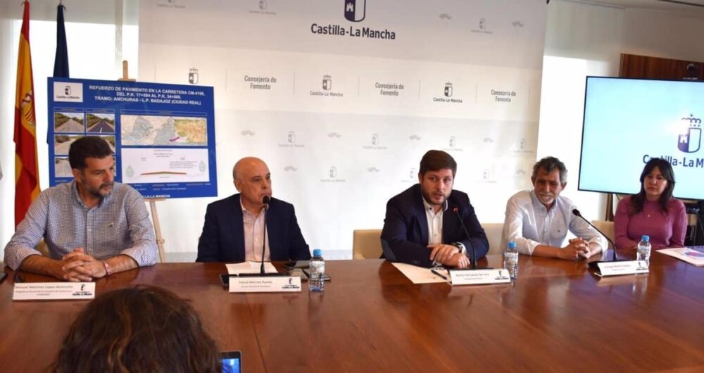 La CM-4106 Anchuras-Badajoz podría estar completamente reparada en noviembre tras culminarse obras del último tramo