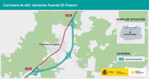 Transportes aprueba el proyecto de trazado de la variante de Fuente el Fresno en la N-401 que une Ciudad Real y Toledo