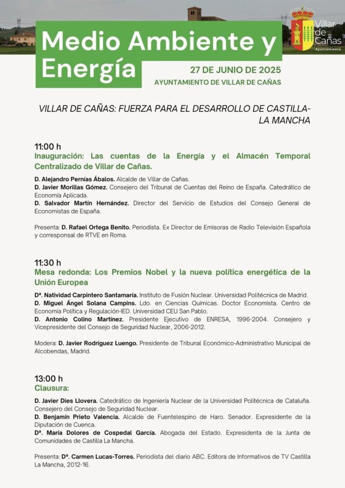 Villar de Cañas acoge este viernes una jornada sobre medio ambiente y energía, que contará con la presencia de Cospedal