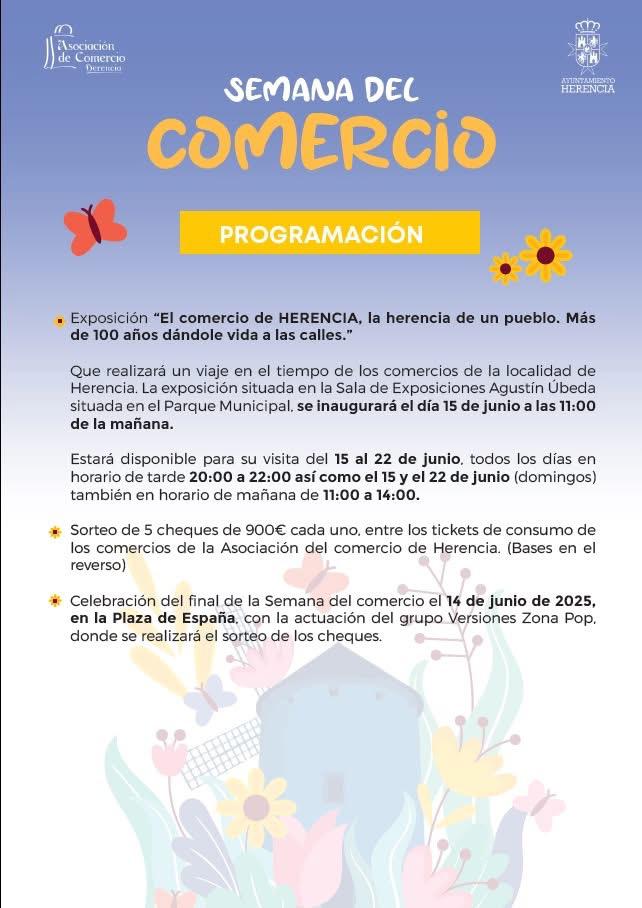 Herencia celebra del 9 al 15 de junio la Semana del Comercio con actividades, premios y música en directo 1